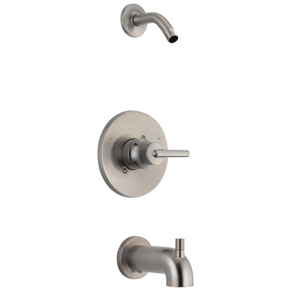 Delta Faucet Stainless Single Handle Single Function Bathtub & Shower Faucet (Trim Only) 
