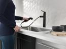 Delta Faucet Matte Black Single Handle Pull Out Kitchen Faucet 