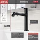 Delta Faucet Matte Black Single Handle Pull Out Kitchen Faucet 