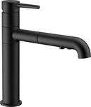 Single Handle Pull Out Kitchen Faucet in Matte Black