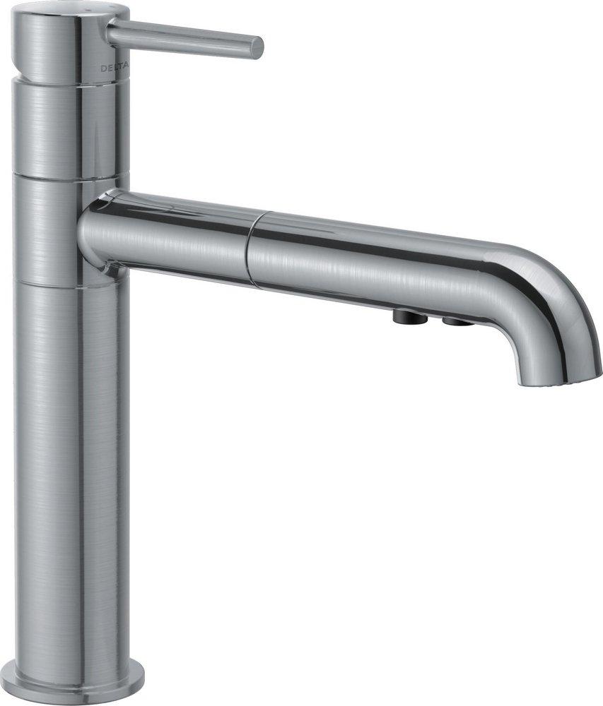 Delta Faucet Arctic Stainless Single Handle Pull Out Kitchen Faucet 