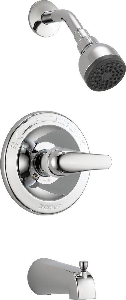 Peerless&reg; Polished Chrome Single Handle Single Function Bathtub & Shower Faucet Trim Only 