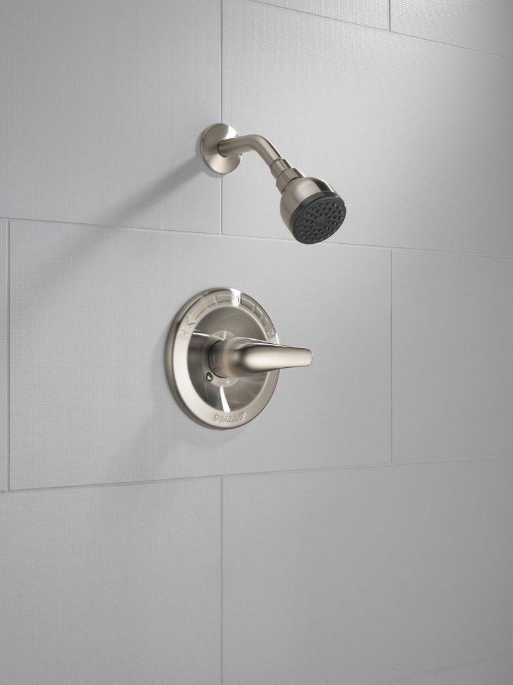 Peerless&reg; Brilliance Brushed Nickel 1.5 gpm Shower Trim with Single Lever Handle 