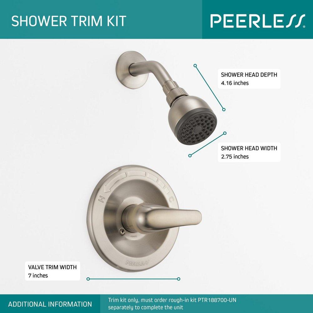 Peerless&reg; Brilliance&reg; Brushed Nickel 1.5 gpm Shower Trim with Single Lever Handle 
