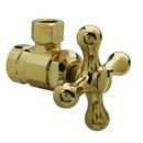 3/8 in. FIPT x OD Compression Cross Handle Angle Supply Stop Valve in Polished Brass