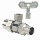 1/2 x 3/8 in. Solvent Weld x OD Compression Loose Key Handle Angle Supply Stop Valve in Chrome Plated