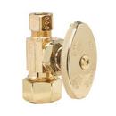 1/2 x 3/8 in. Compression x OD Compression Knurled Oval Handle Straight Supply Stop Valve in Polished Brass