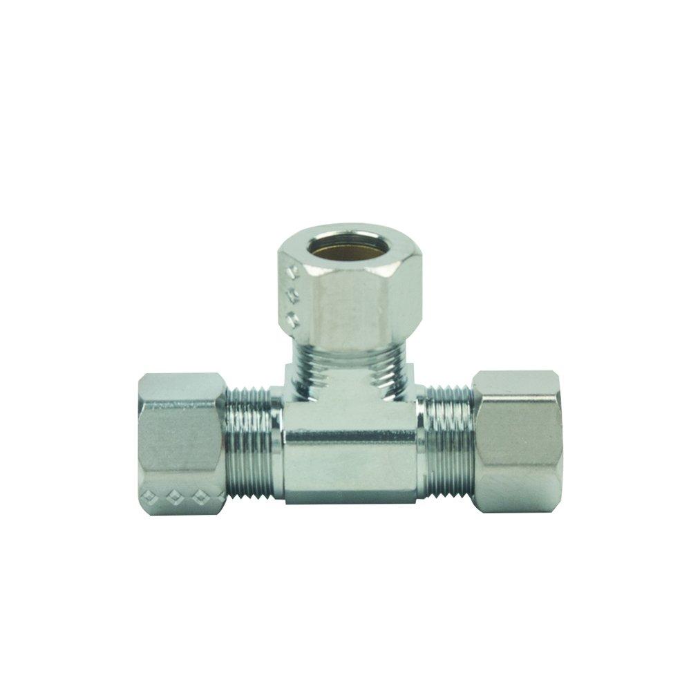 BrassCraft OD Tube 3-Ends Brass Tee 
