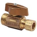 1/2 x 3/8 in. Sweat x OD Compression Lever Handle Straight Supply Stop Valve in Rough Brass