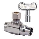 1/2 x 3/8 in. Sweat x OD Compression Loose Key Handle Angle Supply Stop Valve in Chrome Plated