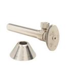 BrassCraft Satin Nickel 1/2 x 3/8 in. Sweat x OD Compression Knurled Oval Handle Angle Supply Stop Valve 