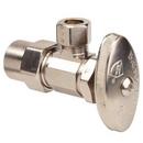 1/2 x 3/8 in. Solvent Weld x OD Compression Knurled Angle Supply Stop Valve in Satin Nickel