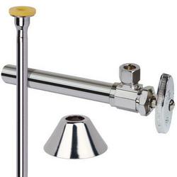 Toilet 1/2 in x 3/8 in. x 12 in. Supply Kit in Polished Chrome