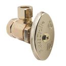 3/8 in. FIPT x OD Compression Knurled Oval Handle Angle Supply Stop Valve in Polished Brass
