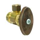 3/8 in. FIPS x OD Compression Knurled Angle Supply Stop Valve in Rough Brass
