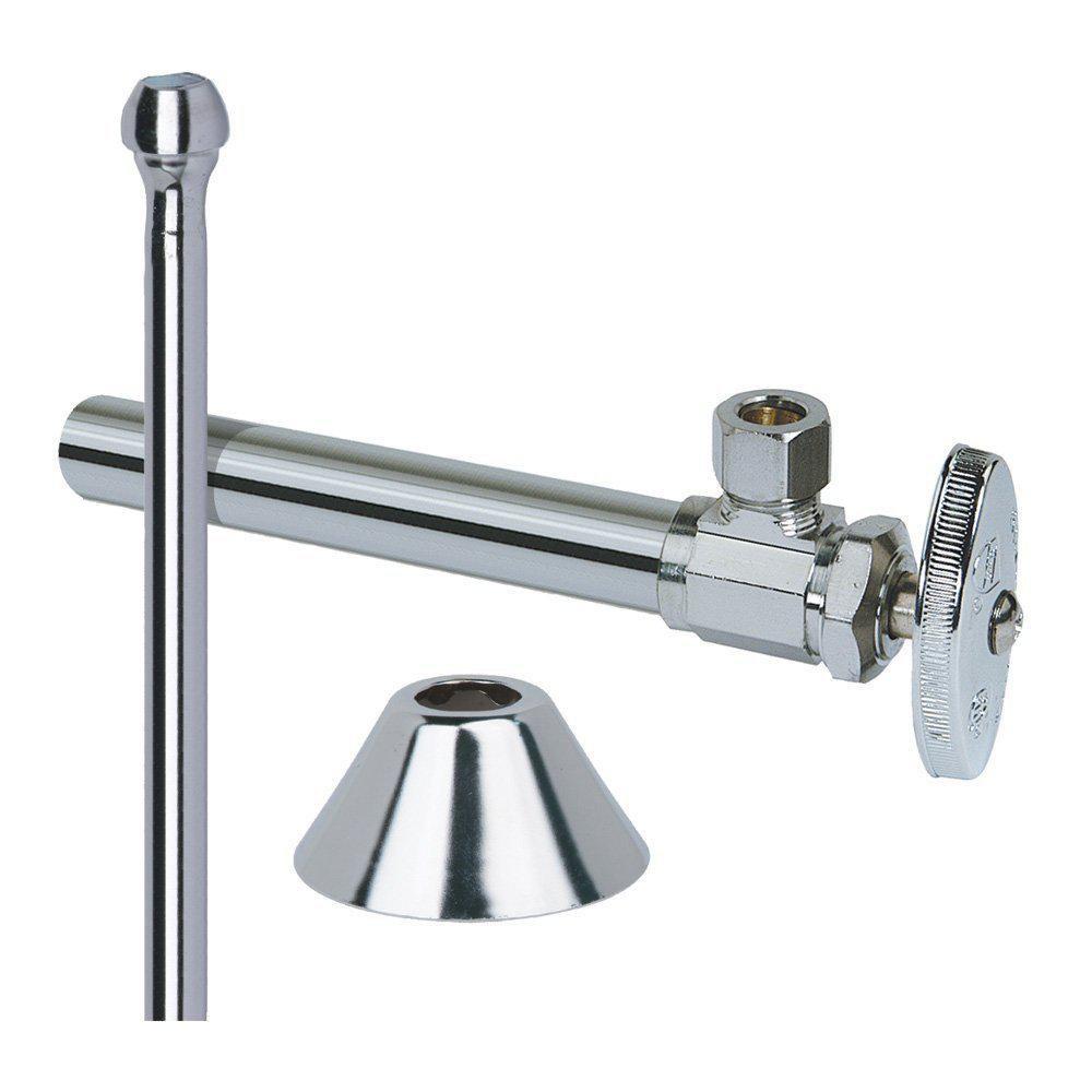 BrassCraft Polished Chrome 12 in. Angle Lavatory Supply Kit 