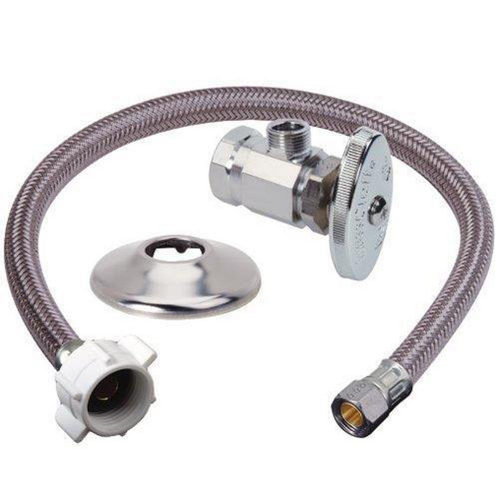 BrassCraft Chrome 1/2 x 12 in. IPS Polymer Closet Supply Kit 