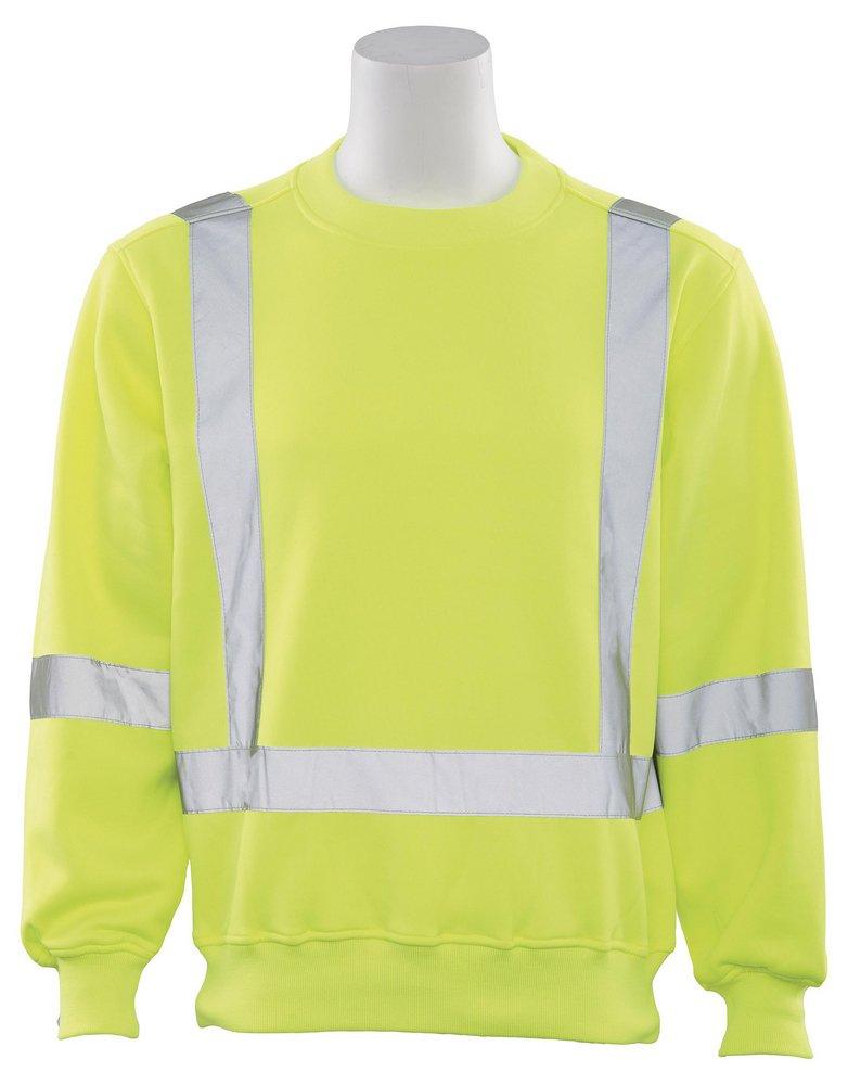 ERB Safety Hi-Viz Lime Safety Sweatshirt in Hi-Viz Lime 