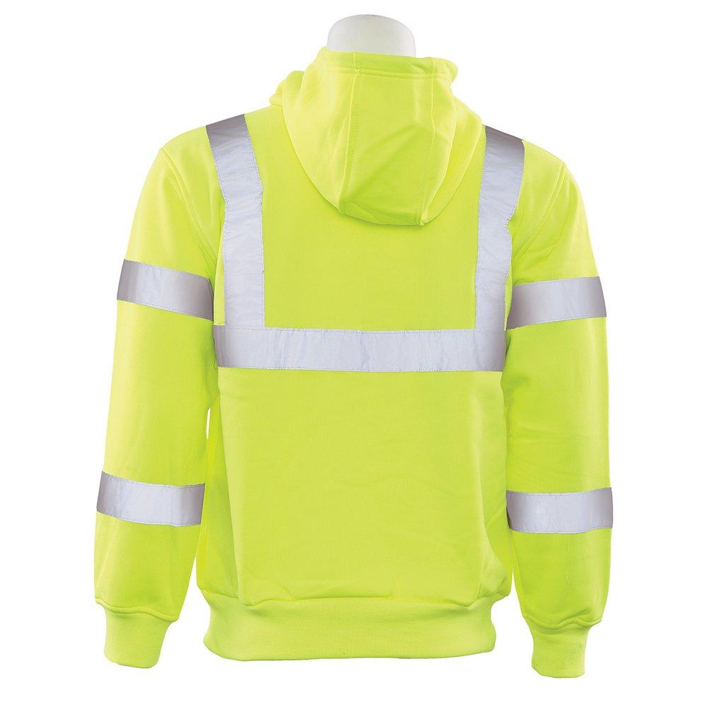 ERB Safety Hi-Viz Lime Safety Zipper Sweatshirt in Hi-Viz Lime 