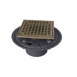 2 in. Plastic Shower Drain in Brushed Nickel