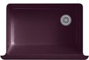 KOHLER White 32-11/16 x 21-9/16 in. No Hole Cast Iron Single Bowl Undermount Kitchen Sink 