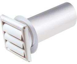 4 x 6 in. White Louvered Hood