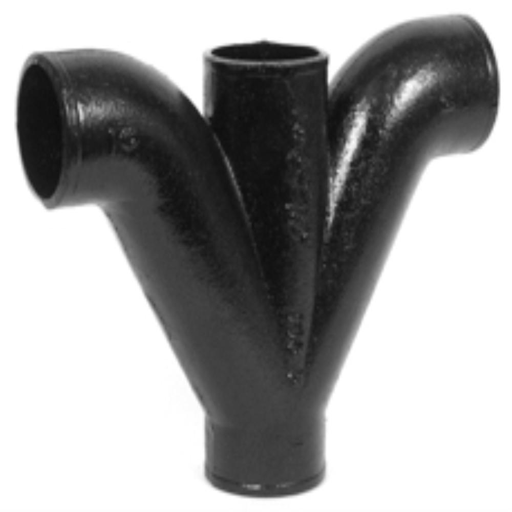 Black No-Hub Cast Iron Figure Five Fitting 