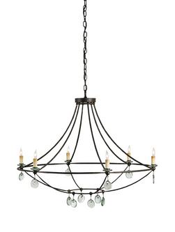 35 in. 60W 6-Light Candelabra E-12 Chandelier in Mayfair