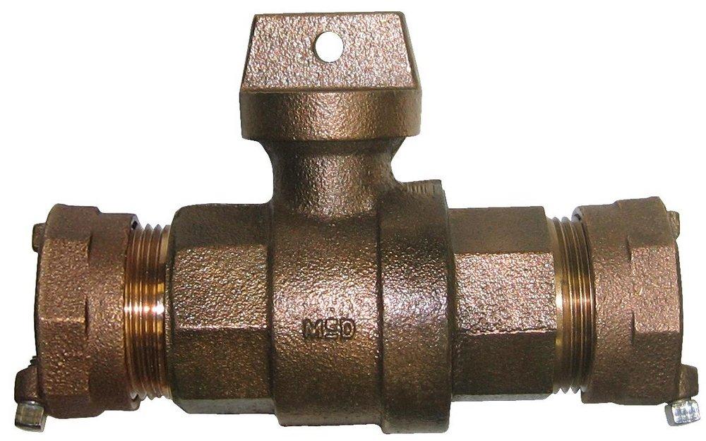A.Y. McDonald IPS Compression Brass Ball Valve Curb Stop 