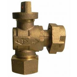 3/4 in. CTS x Meter Swivel Angle Supply Stop Valve with Lock Wing