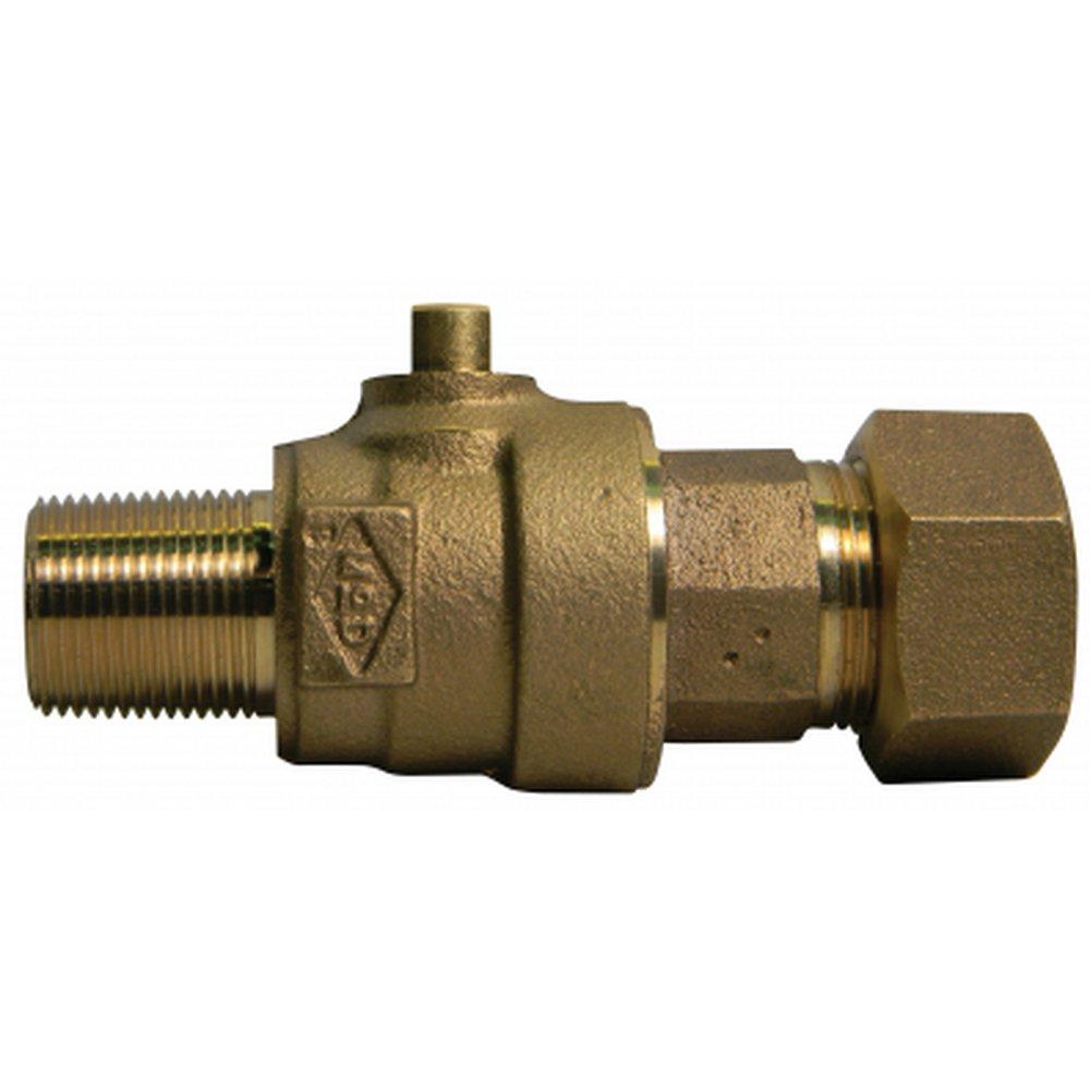 A.Y. McDonald MNPT x CTS Compression Brass Corporation Stop 