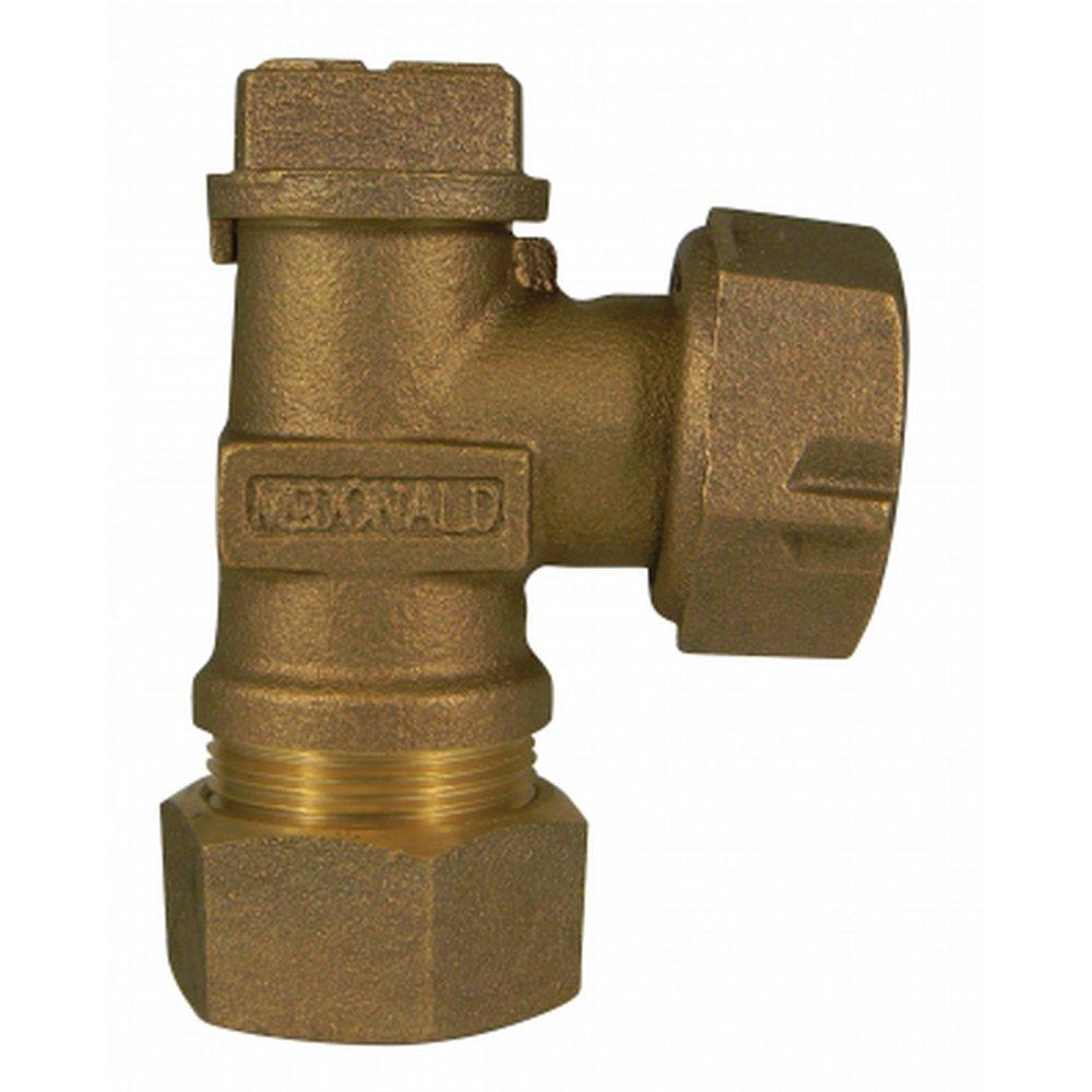 A.Y. McDonald CTS Compression x Meter Swivel Brass Angle Valve 