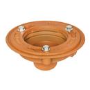 4 x 2 in. Cast Iron Clamp Down Drain in Polished Stainless
