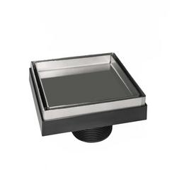 5 x 5 in. Tile Drain Strainer in Satin Stainless Steel