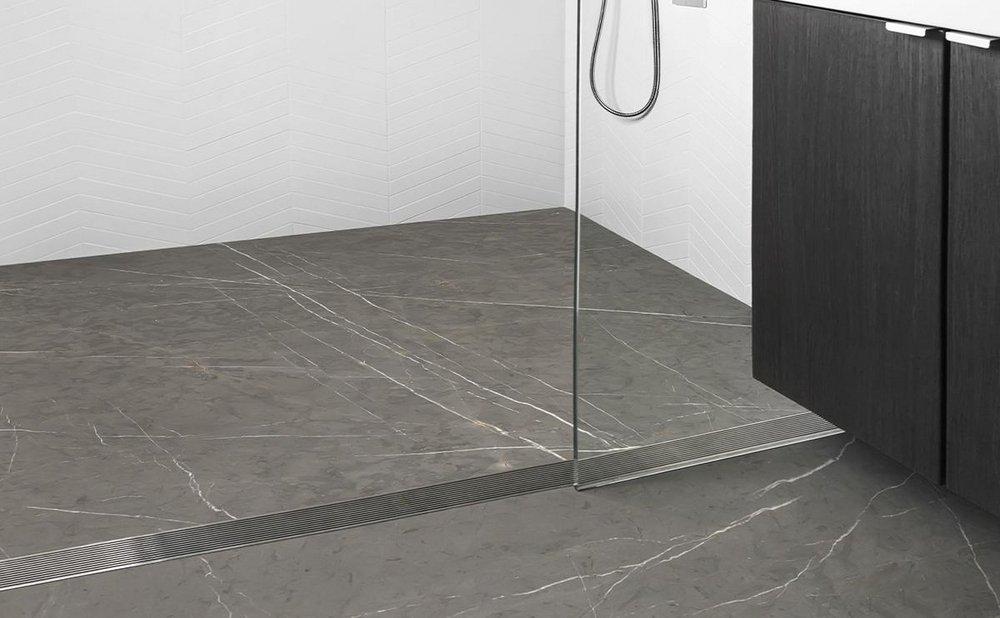 Infinity Drain Satin Stainless 2 in. No Hub Stainless Steel Shower Drain 