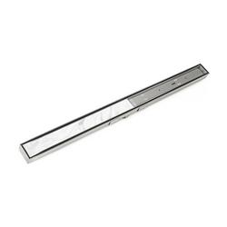 2 in. Threaded Stainless Steel Shower Drain with 48 in. Grate in Satin Stainless Steel
