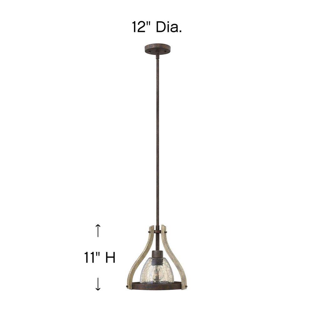 Fredrick Ramond Iron Rust Medium E-26 Base Pendant Ceiling Light 