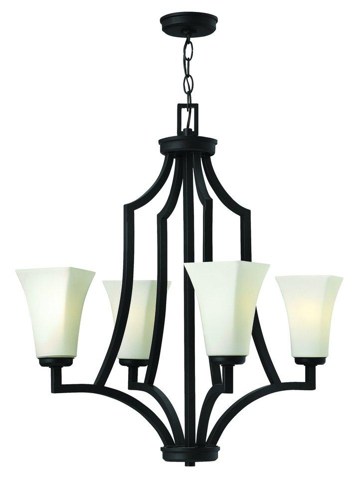 Hinkley Textured Black 100W 4-Light Medium E-26 Incandescent Chandelier 