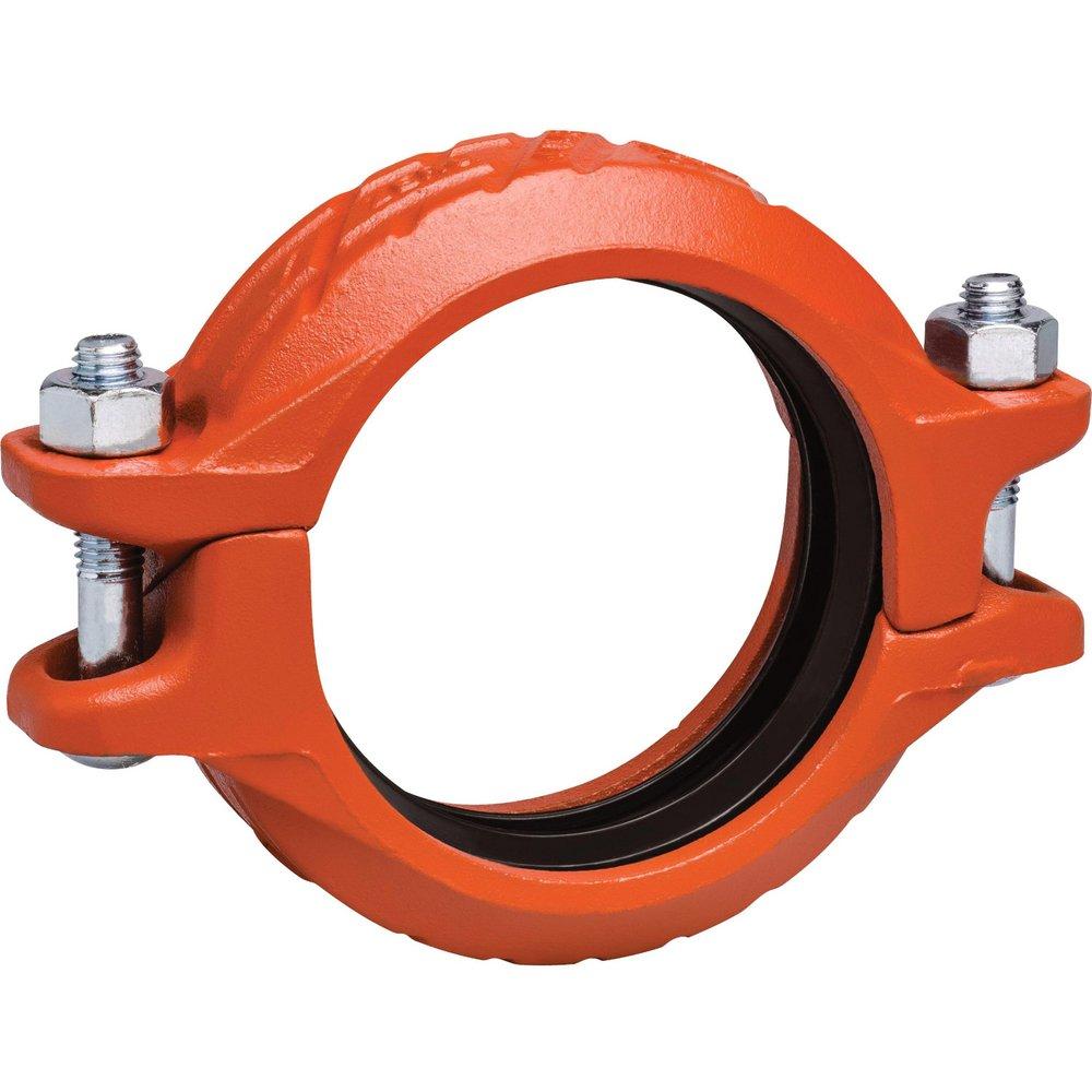 Victaulic Orange Grooved Ductile Iron Coupling with EPDM Gasket 