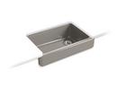 KOHLER Cashmere 32-1/2 x 21-9/16 in. Cast Iron Single Bowl Farmhouse Kitchen Sink with Short Apron 