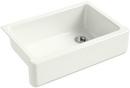 32-11/16 x 21-9/16 in Cast Iron Single Bowl Farmhouse Kitchen Sink for Apron Front or Undermount Installation in Dune