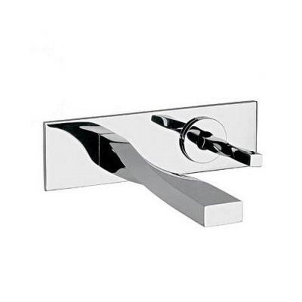 Altmans Products Polished Chrome Wall Mount Bathroom Sink Faucet with Single Handle 