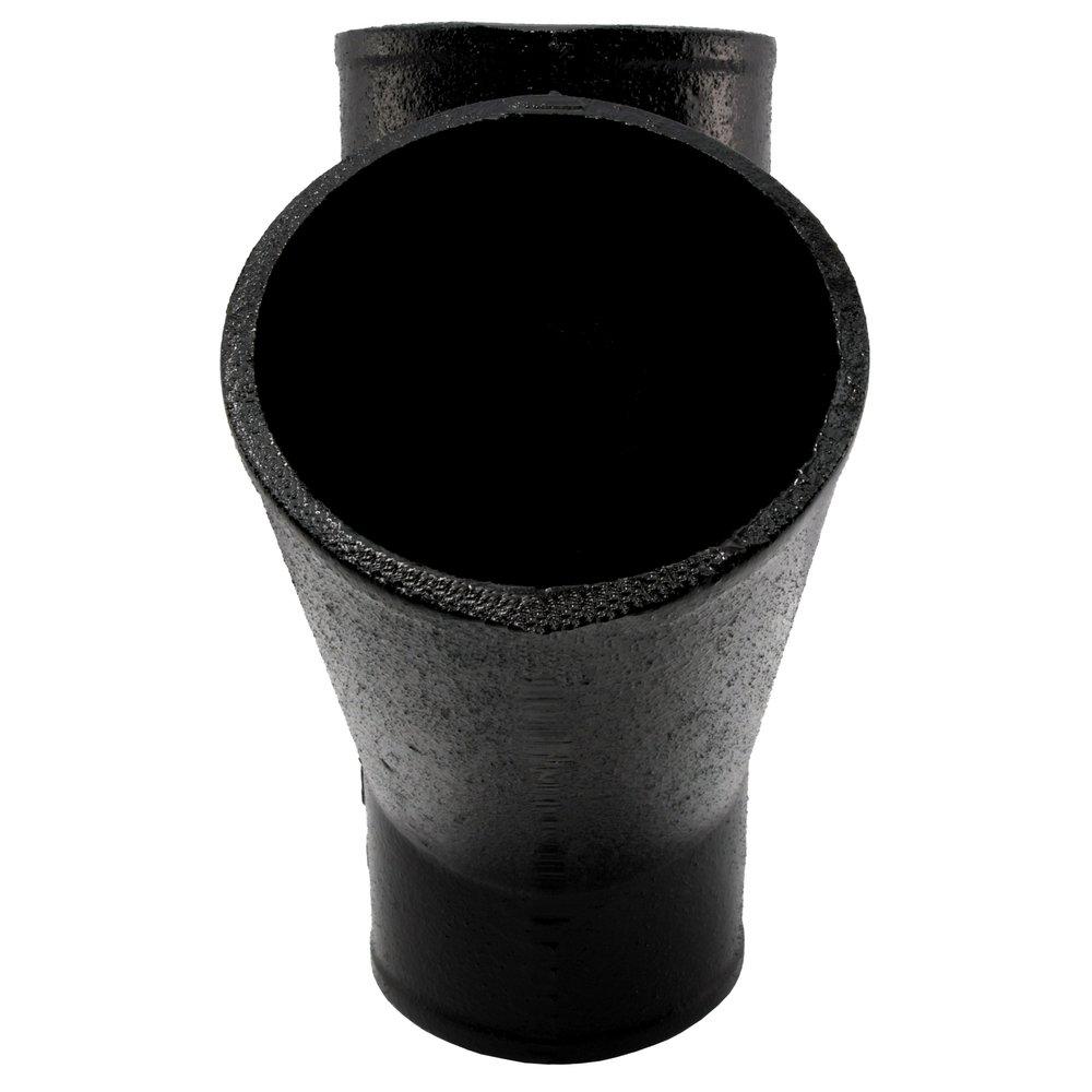 Black No Hub Cast Iron Wye 