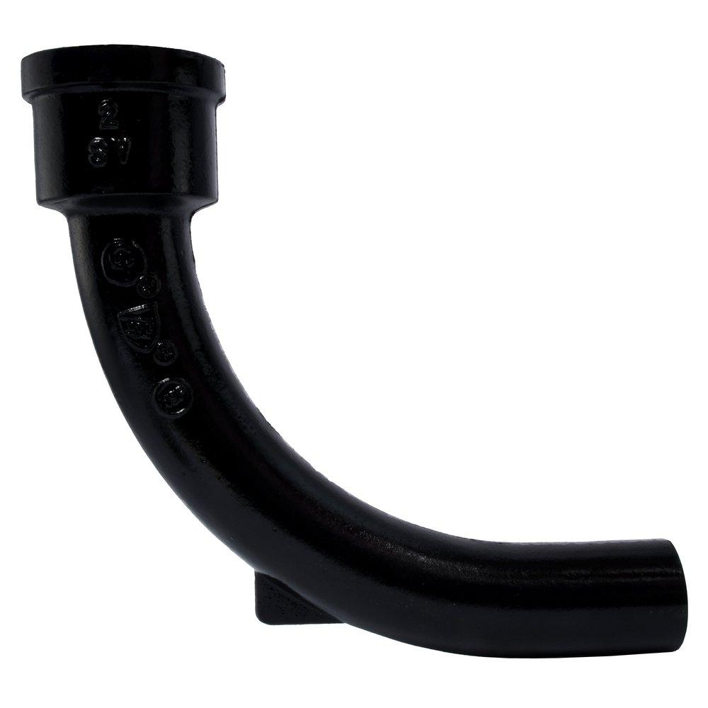 Black Hub x Spigot Service Cast Iron Long Sweep Bend 