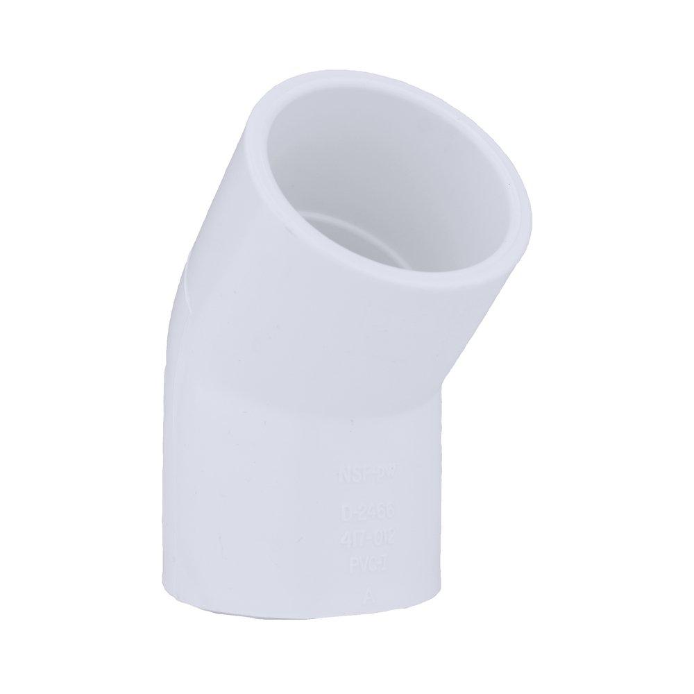 White PVC Schedule 40 45&deg; Elbow 
