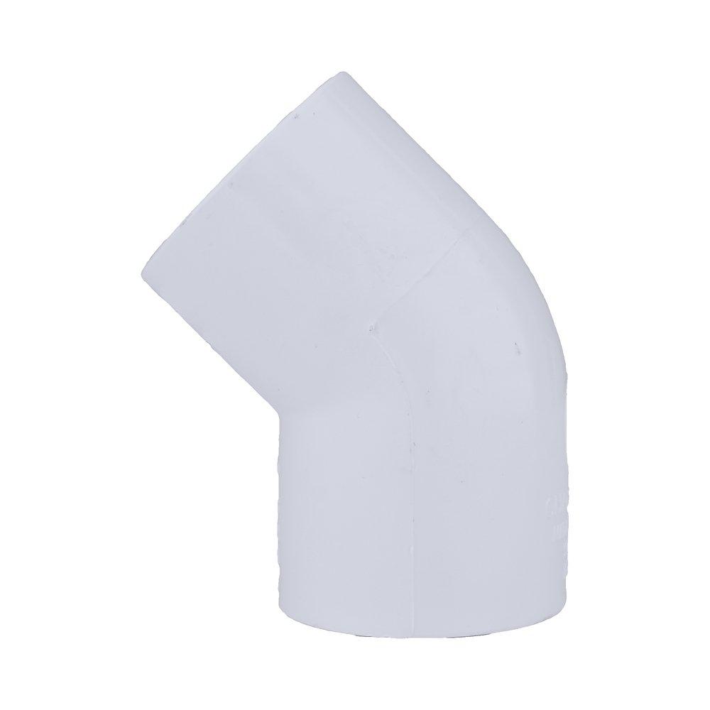 White PVC Schedule 40 45&deg; Elbow 