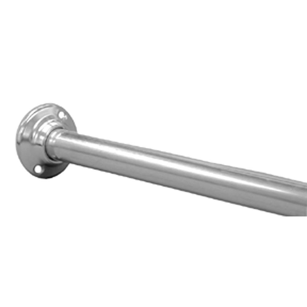 6 FT ALUM SHWR CURTAIN ROD W/FLG 