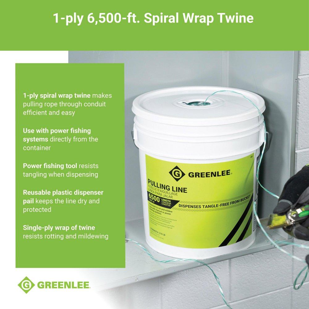 Greenlee Green Twine Spiral Wrap 