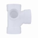 White PVC DWV Sanitary Tee with 2 