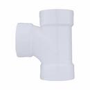 White PVC DWV Sanitary Tee with 2 